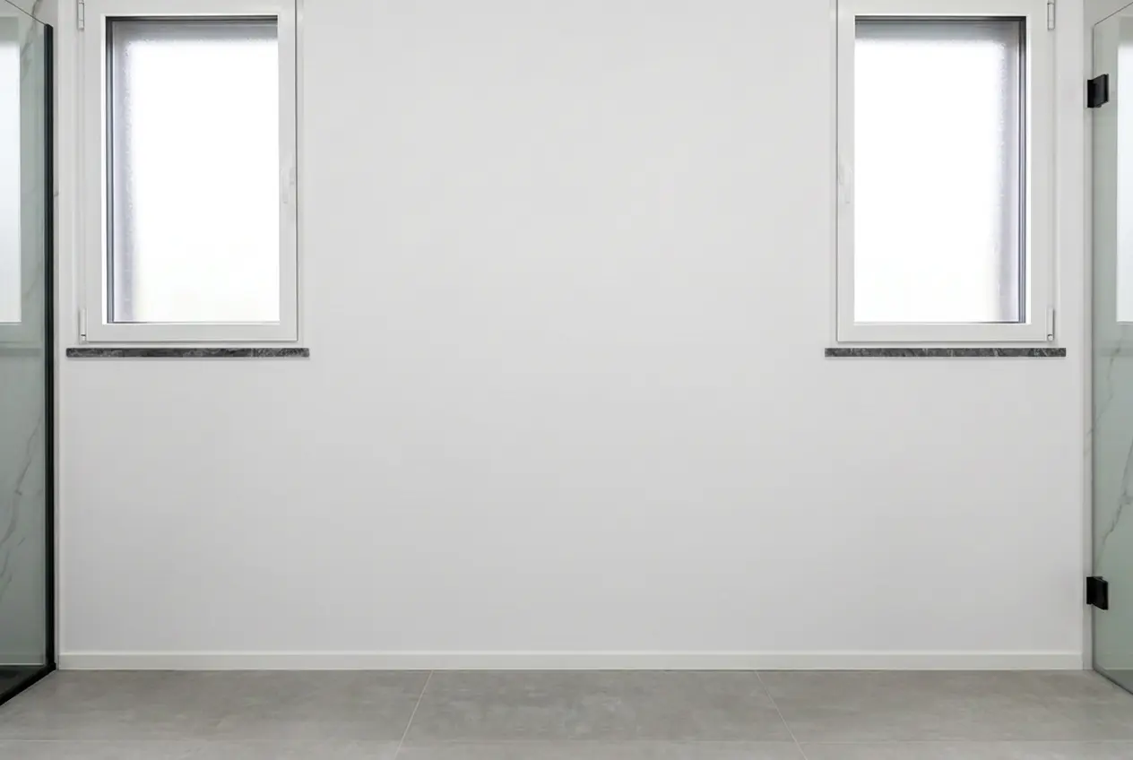 Casa de banho antes da instalaÃ§Ã£o do gabinete suspenso