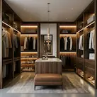 Roupeiro planeado com organizaÃ§Ã£o personalizada e LED integrado - Planned